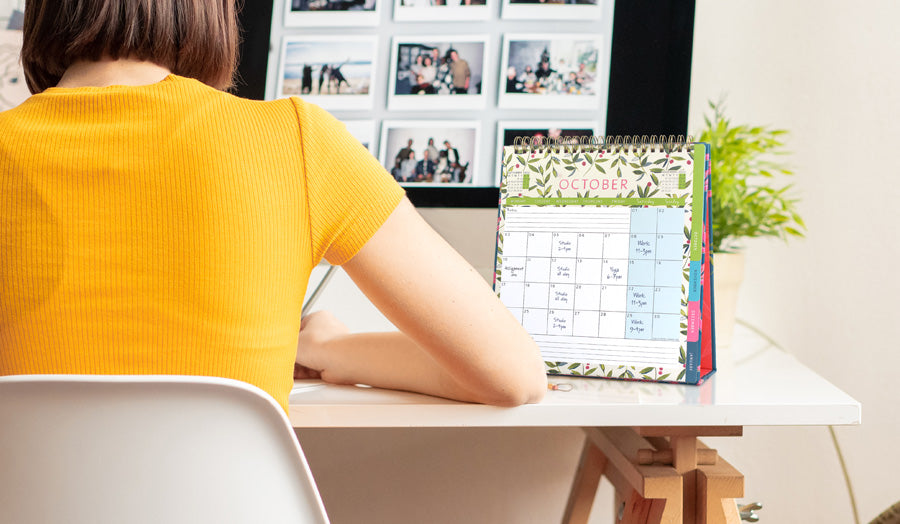 Everyday Desk Calendar on a desk top