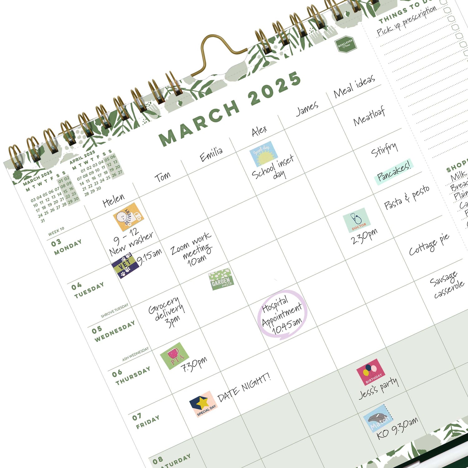 School Calendar and Diary Reminder Stickers