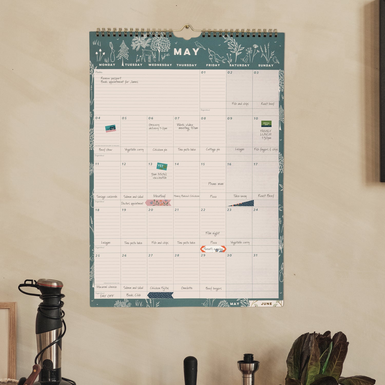 Perfect Year A3 Family Calendar 2026