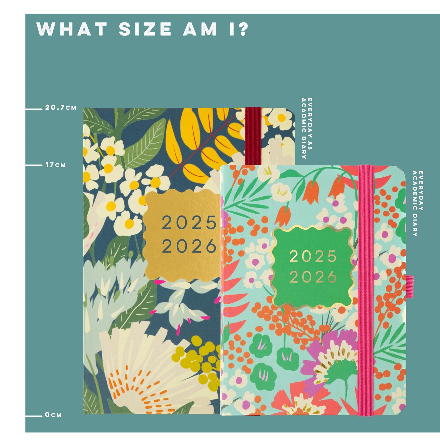 A size image showing an Everyday Academic A5 Diary and an Everyday Academic Diary.