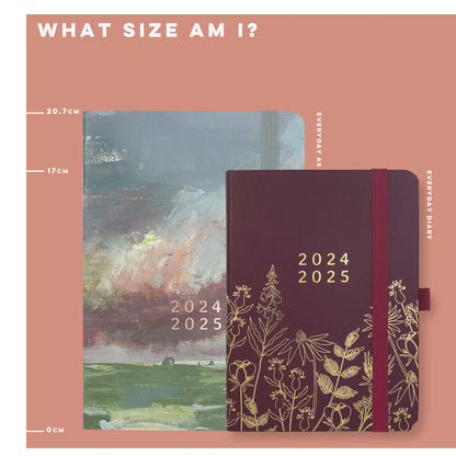 A size image showing an Everyday A5 academic diary and the Everyday Academic diary 