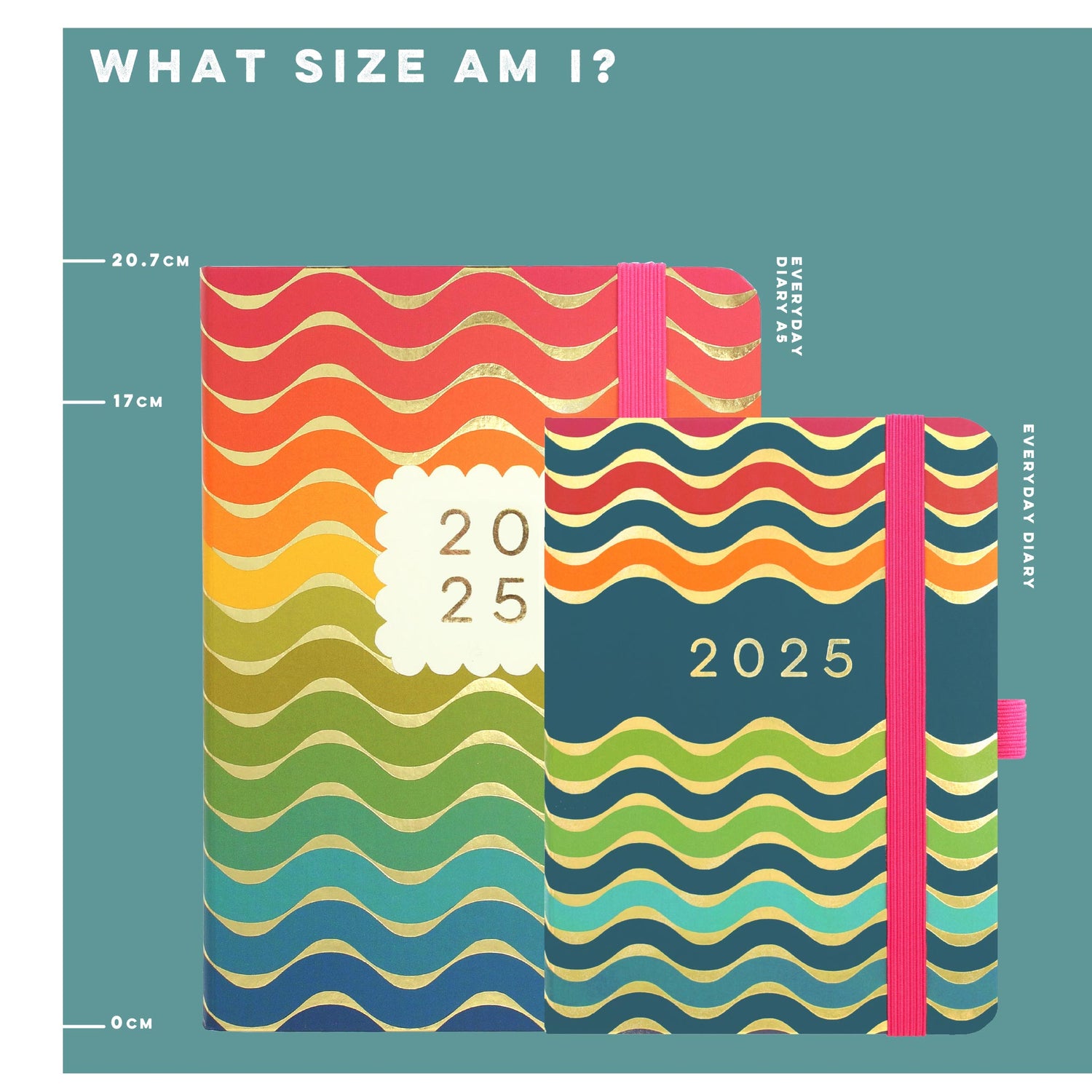 A size image showing an Everyday A5 Diary and an Everyday Diary.