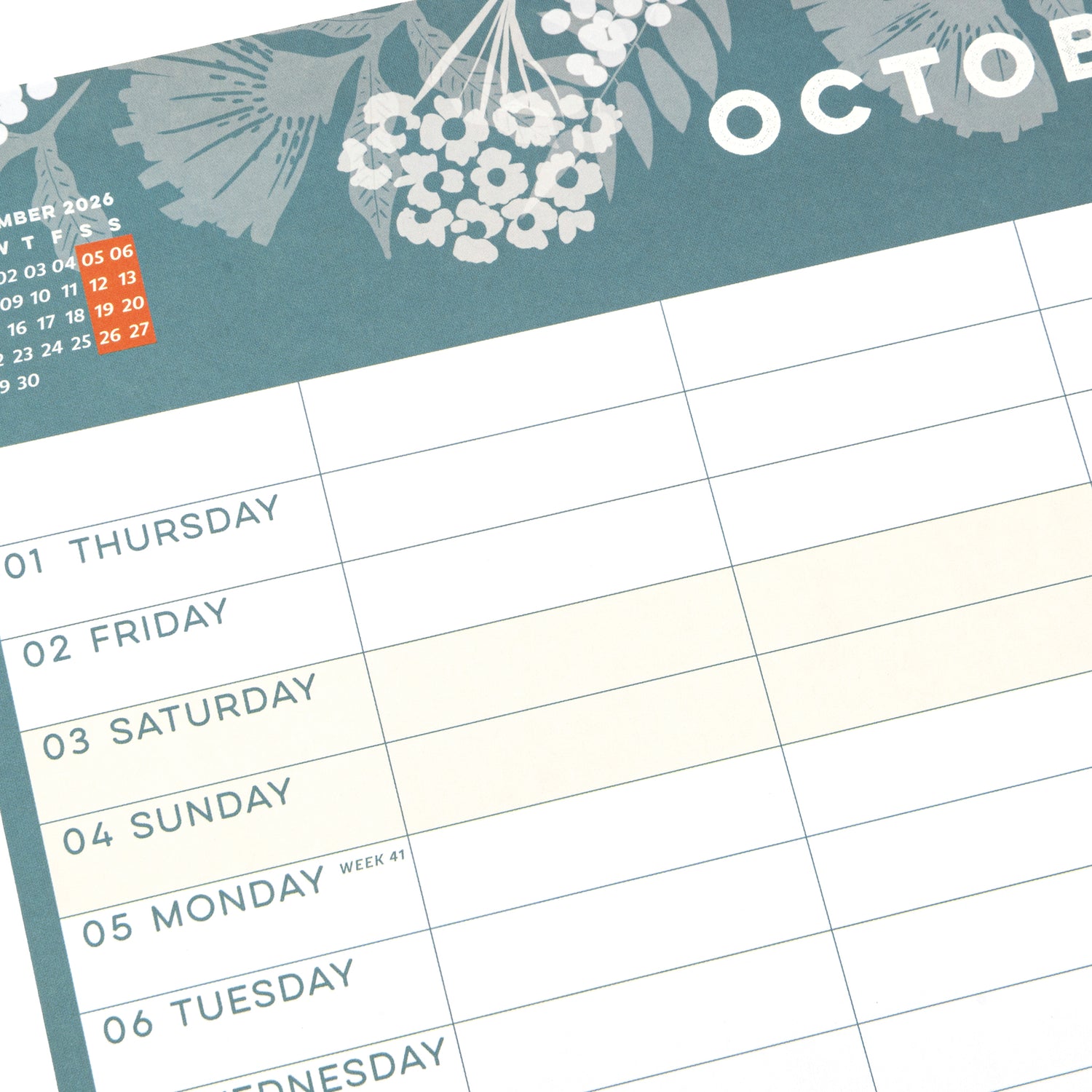 Family Home Planner Calendar 2026