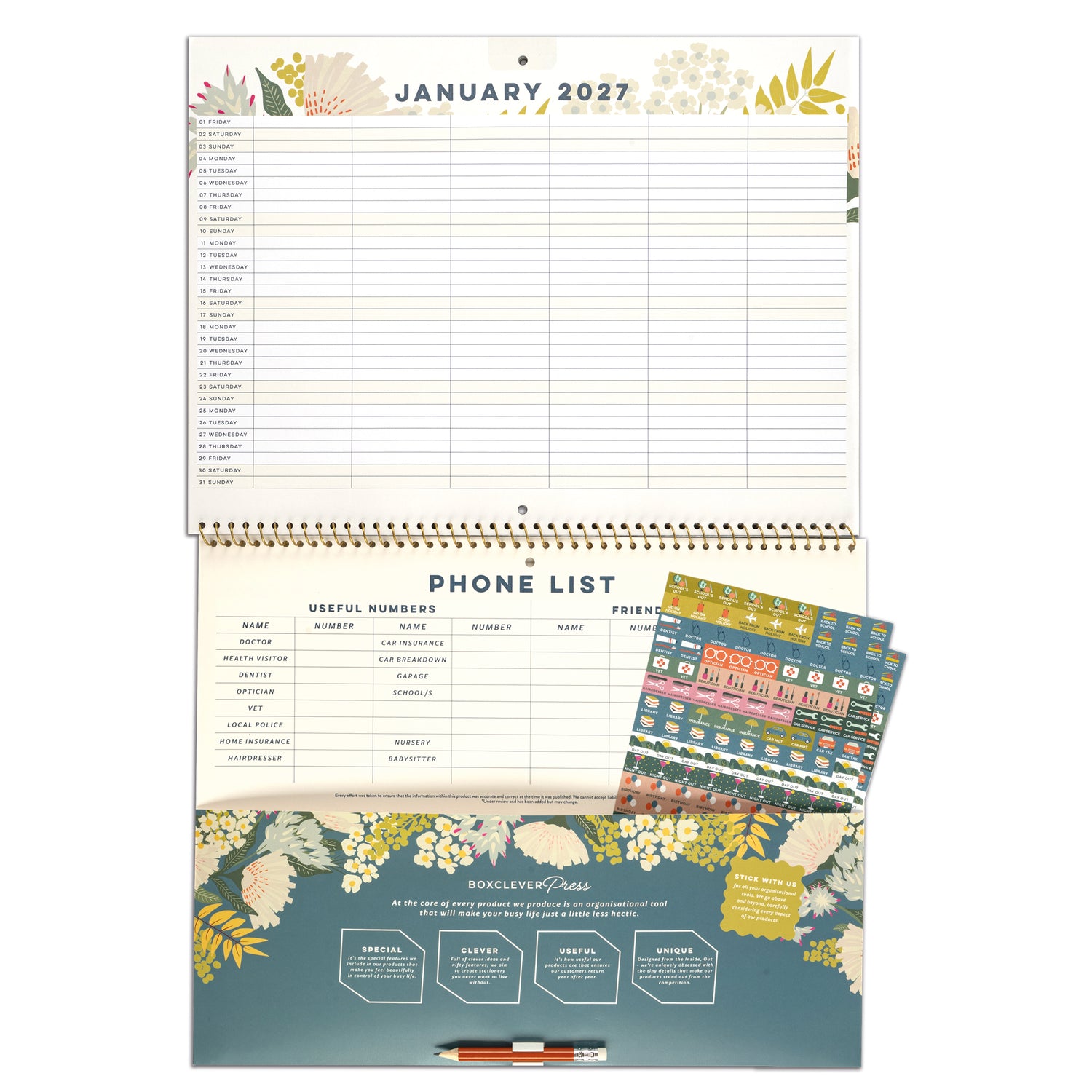 Family Home Planner Calendar 2026