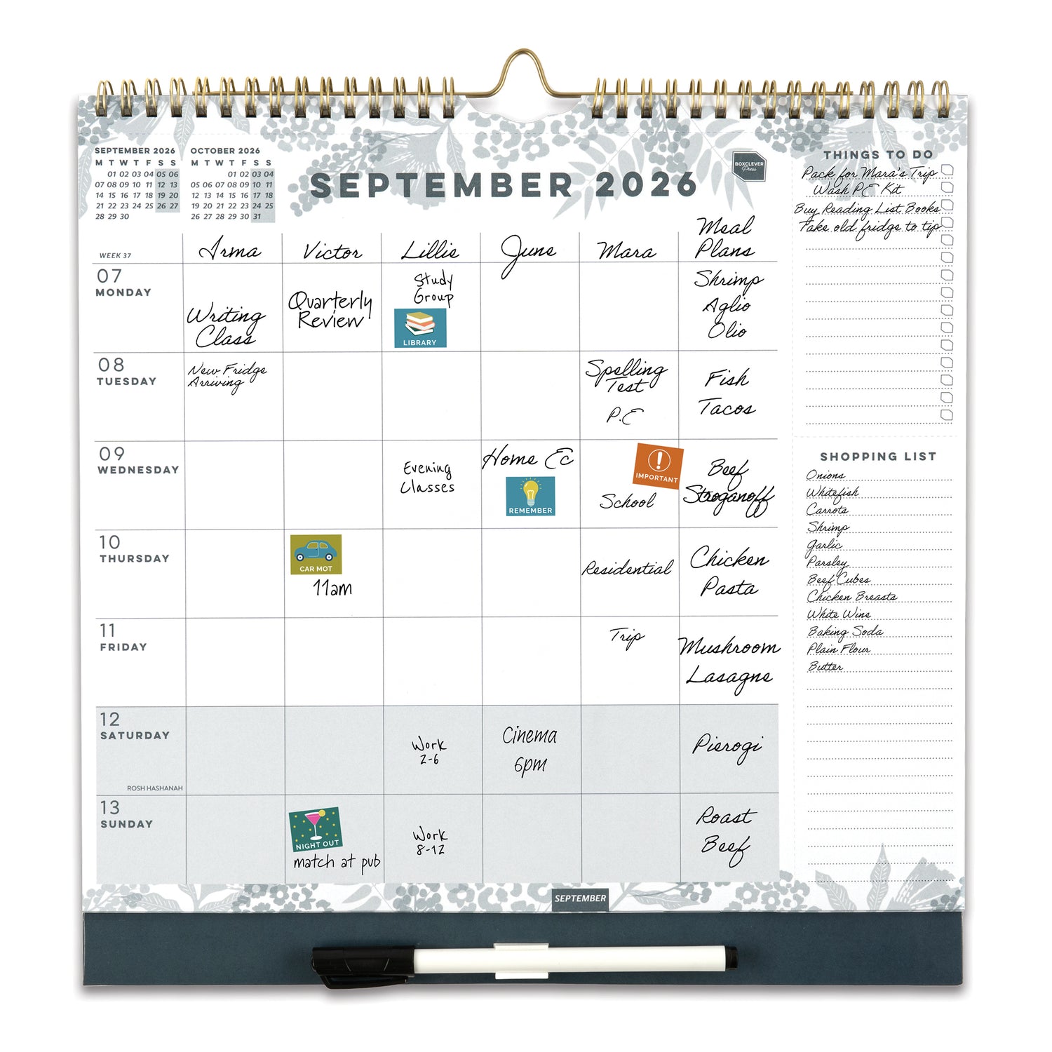 Family Weekly Planner Calendar 2026