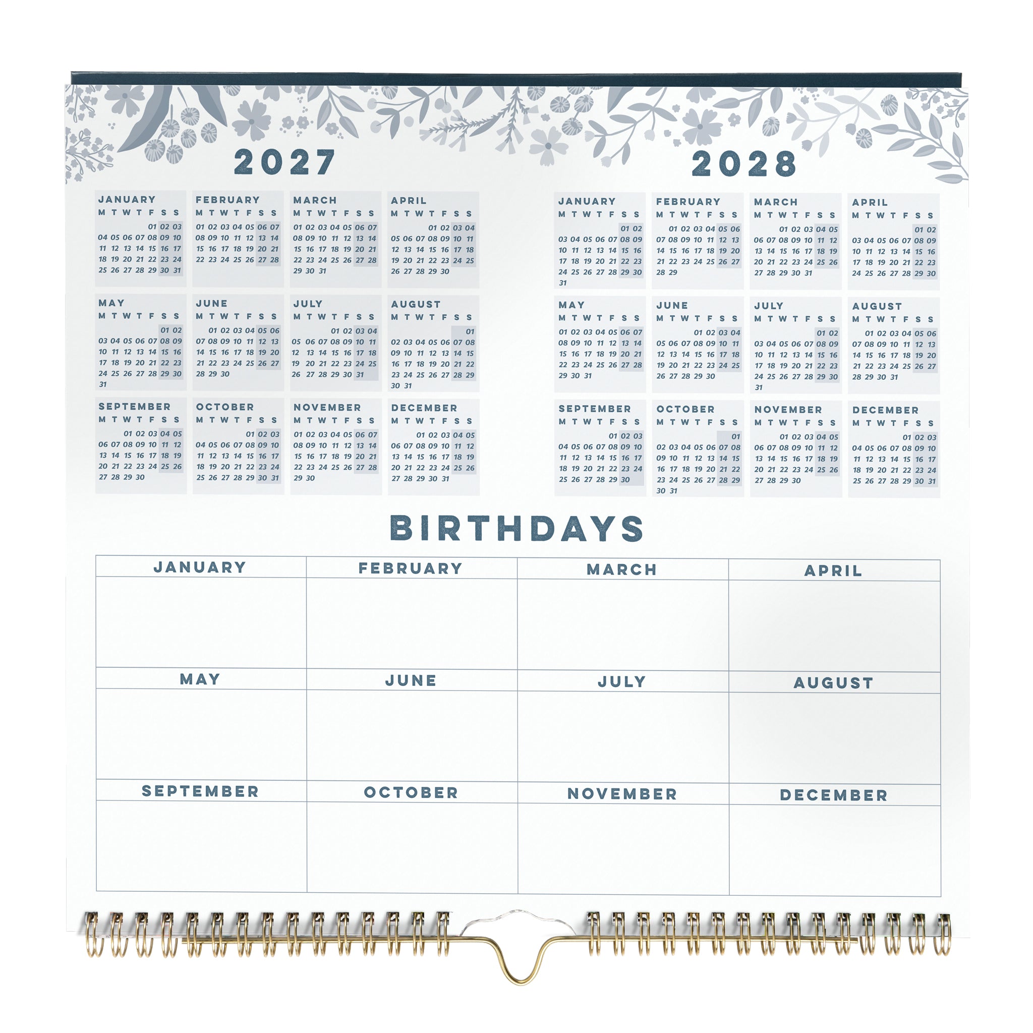 Family Weekly Planner Calendar 2027