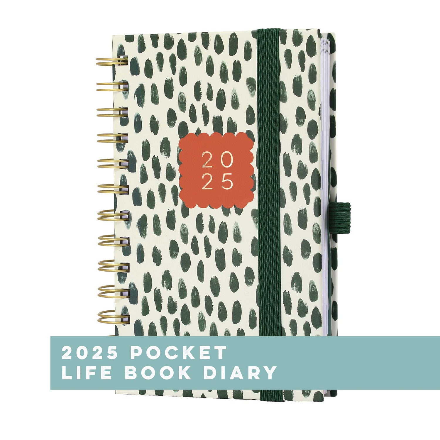 Pocket life book diary 2025. Slimline diary in spot design.