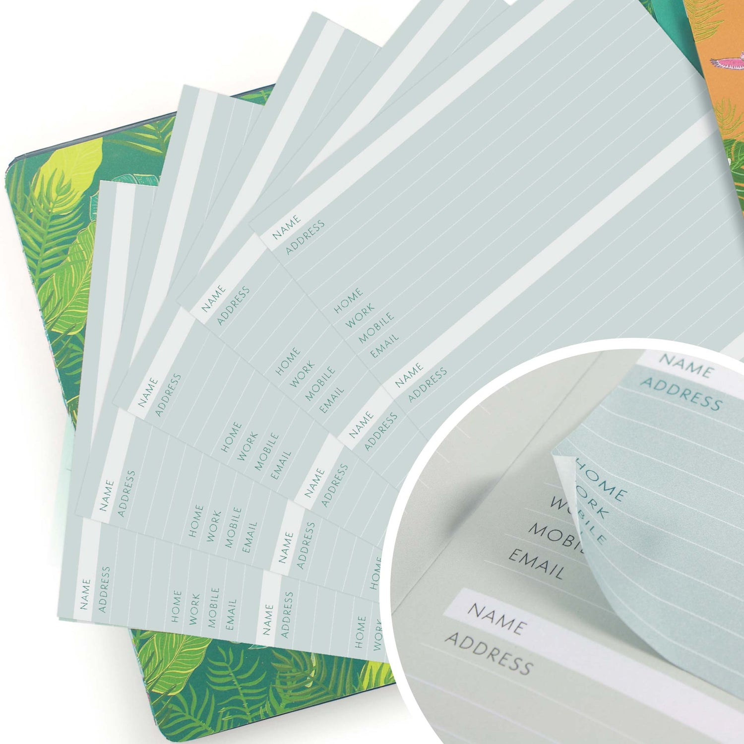 5 sheets of adhesive change of address labels.