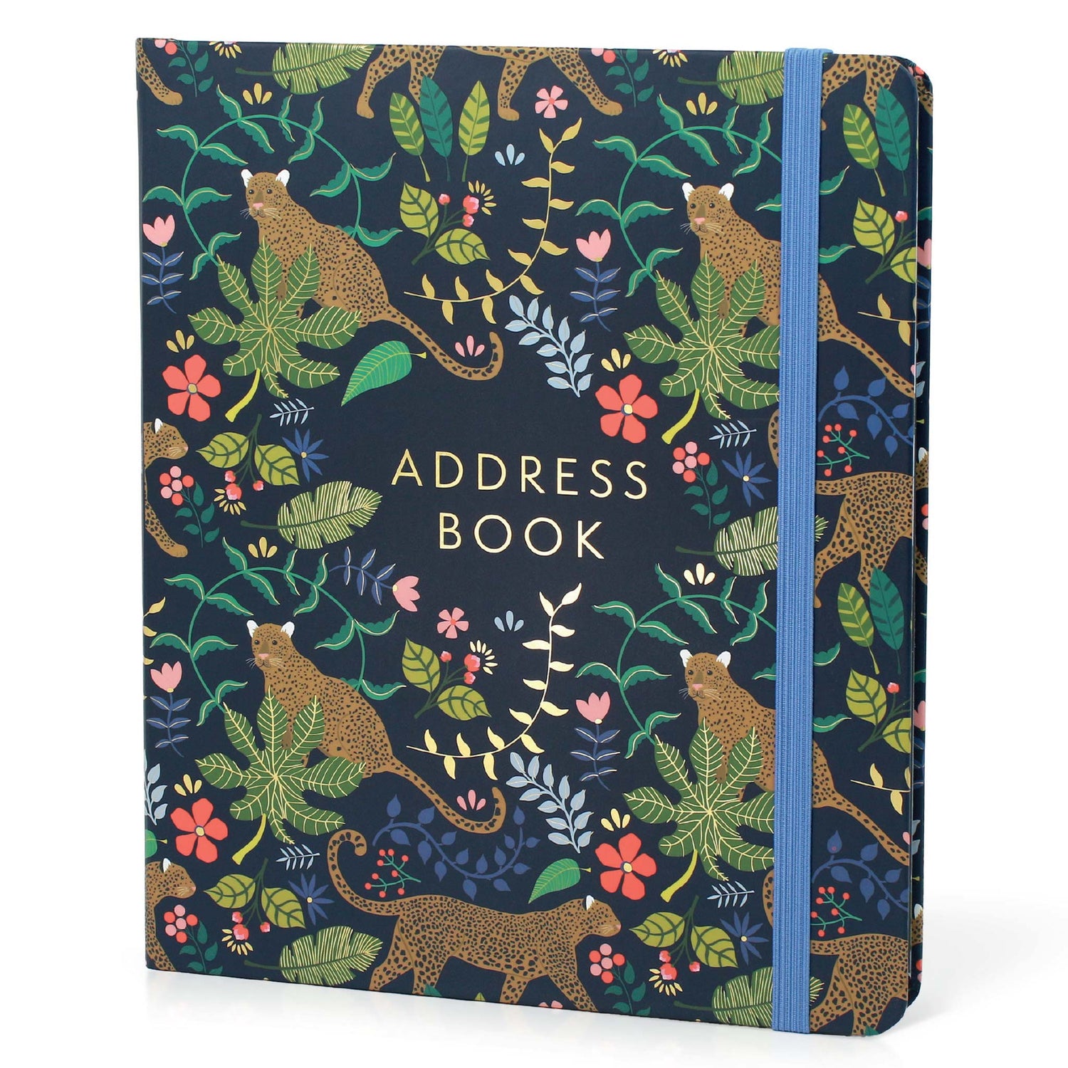 Boxclever Press large address book  - leopards cover.