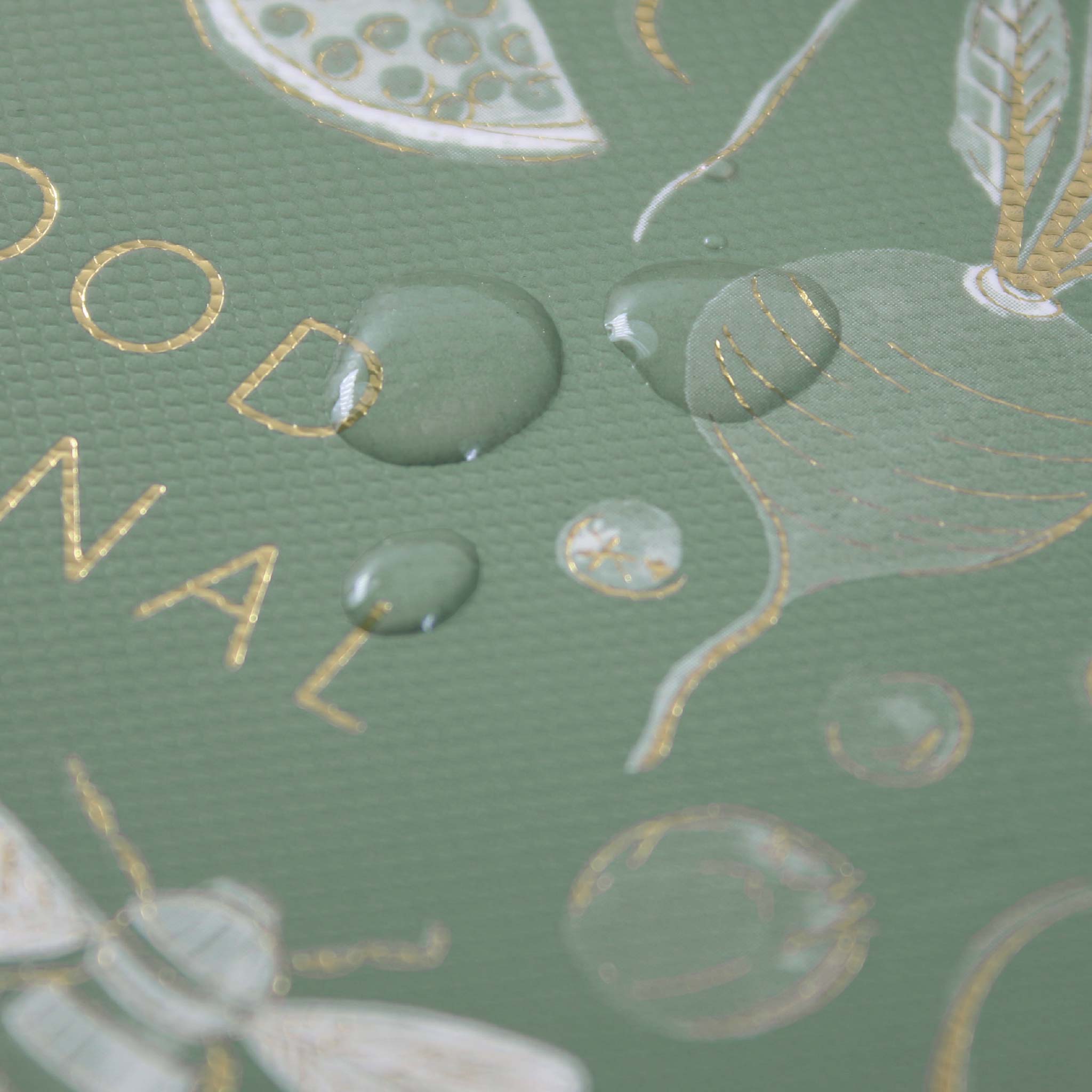 Food journal with water resistant cover.