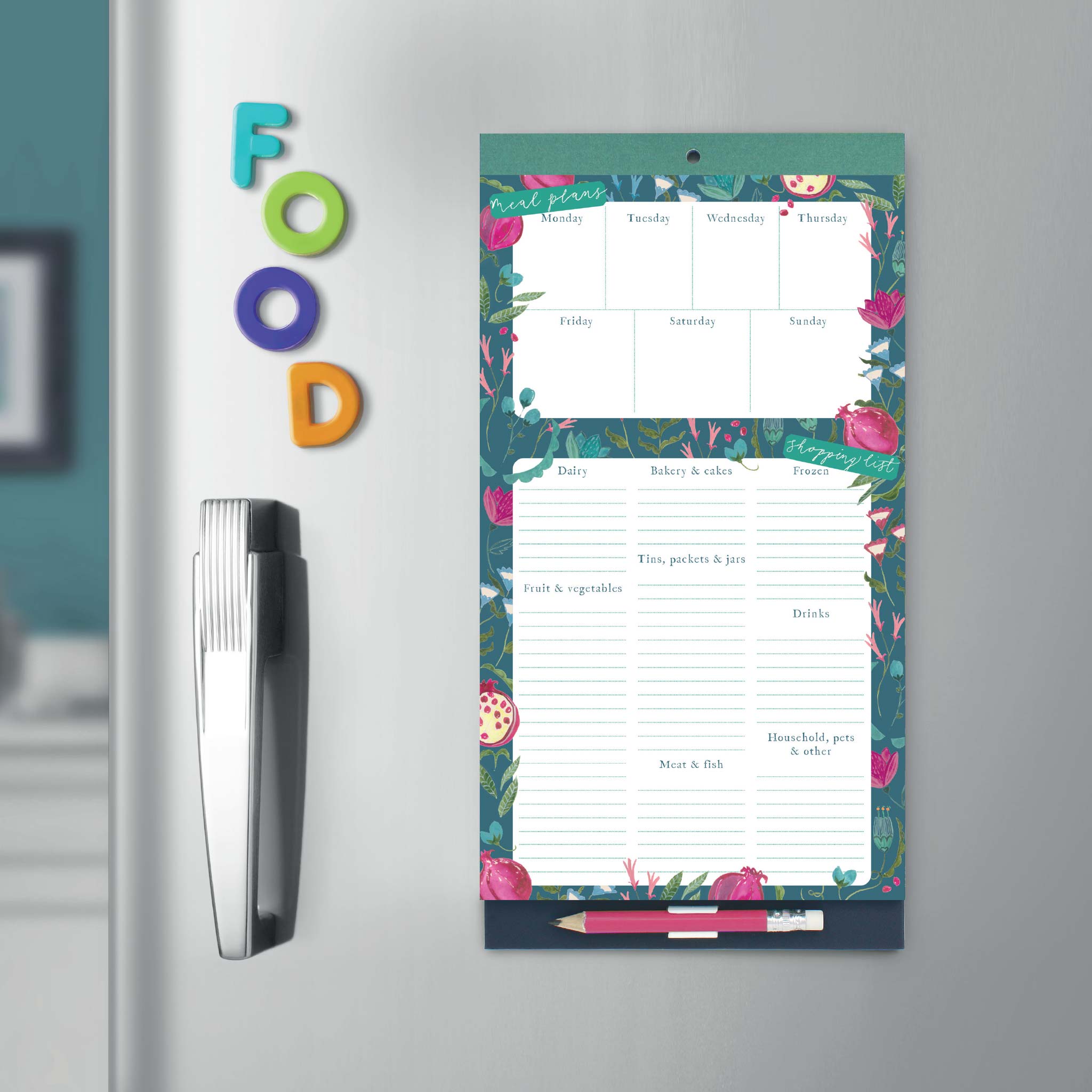 Magnetic Menu Planner and Shopping List