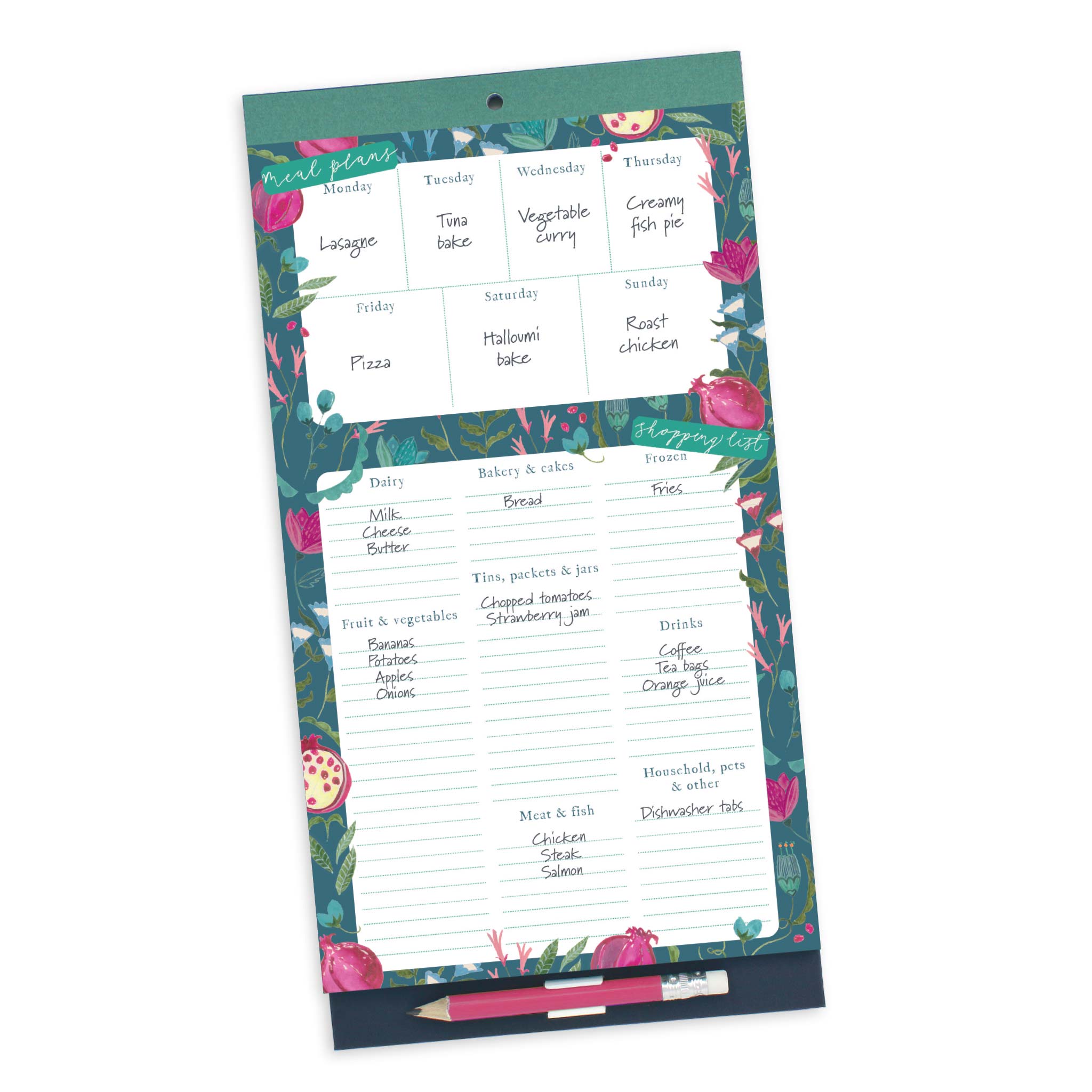 Magnetic Menu Planner and Shopping List