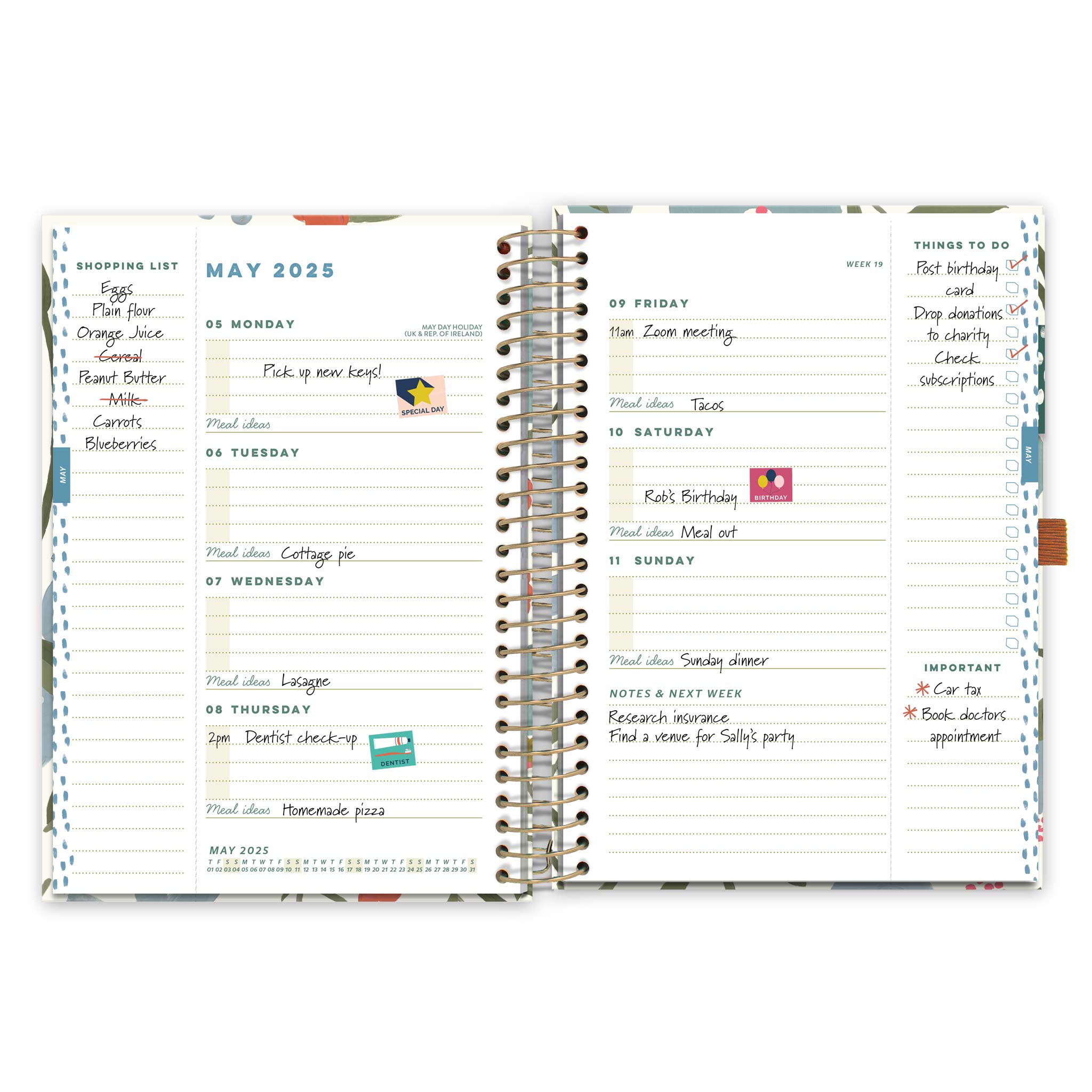 General Calendar and Diary Reminder Stickers