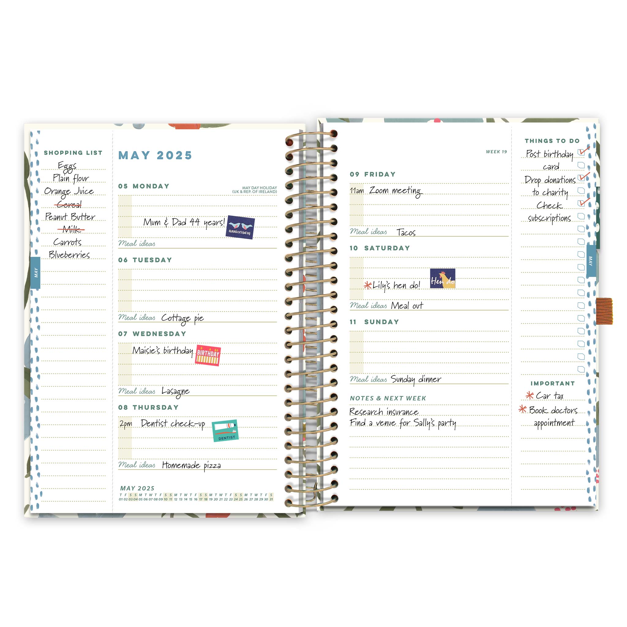 Occasions Calendar and Diary Reminder Stickers