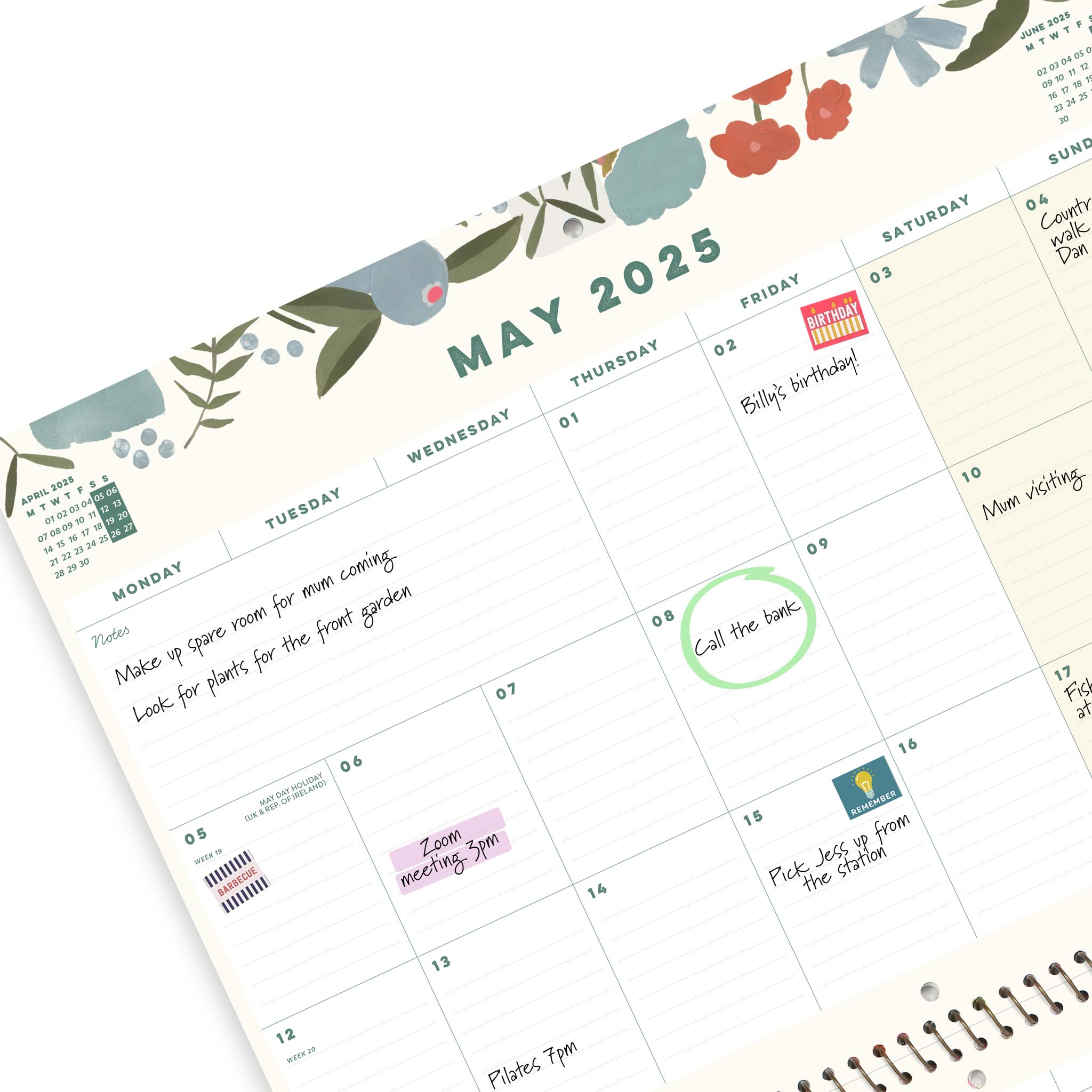 Occasions Calendar and Diary Reminder Stickers