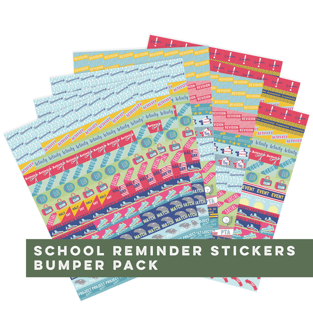 BUMPER PACK - School Calendar and Diary Reminder Stickers