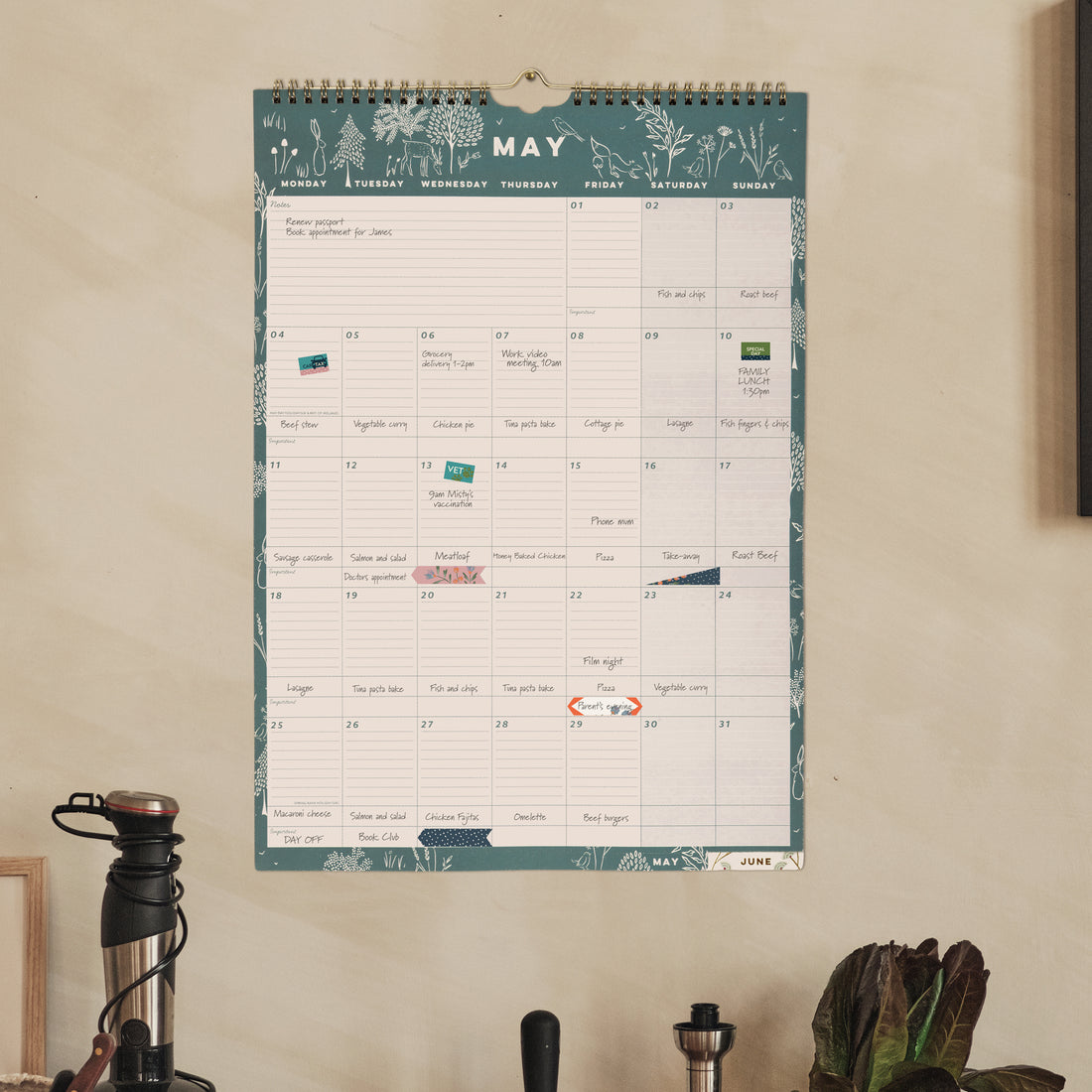 Perfect Year A3 Family Calendar 2026