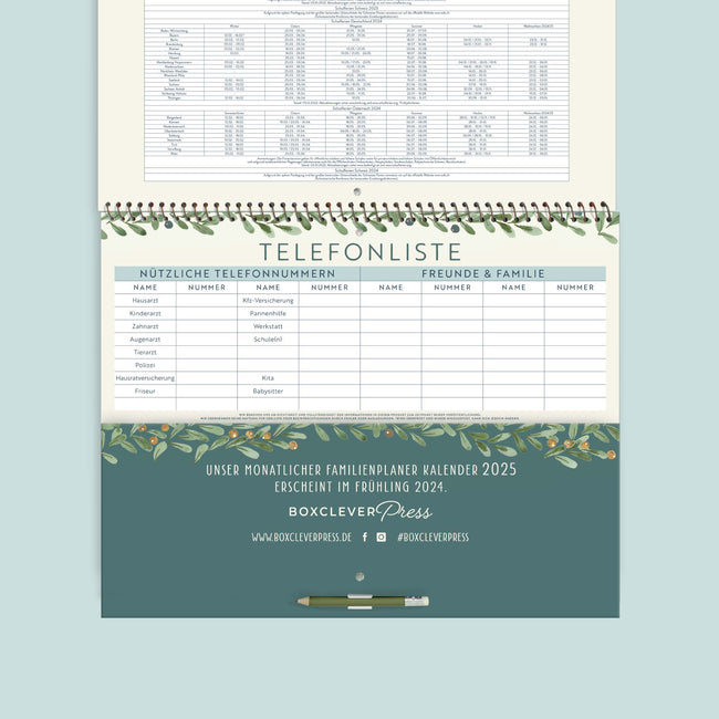 en allemand) Boxclever Press 'Familienplaner Kalender' 2023 2024