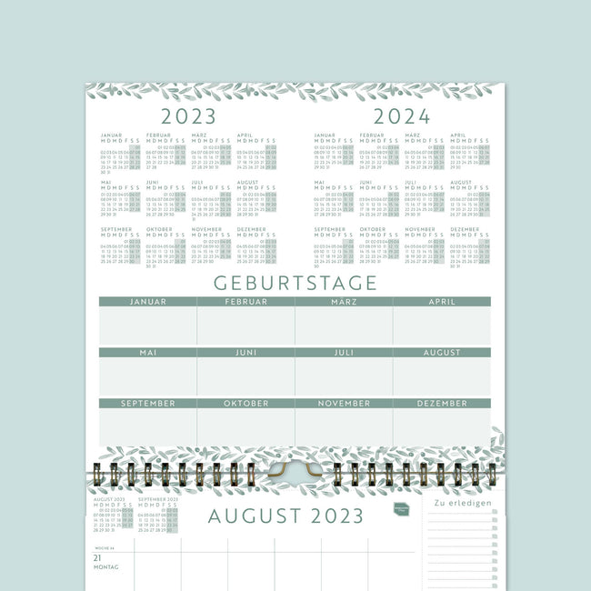 en allemand) Boxclever Press 'Familienplaner Kalender' 2023 2024