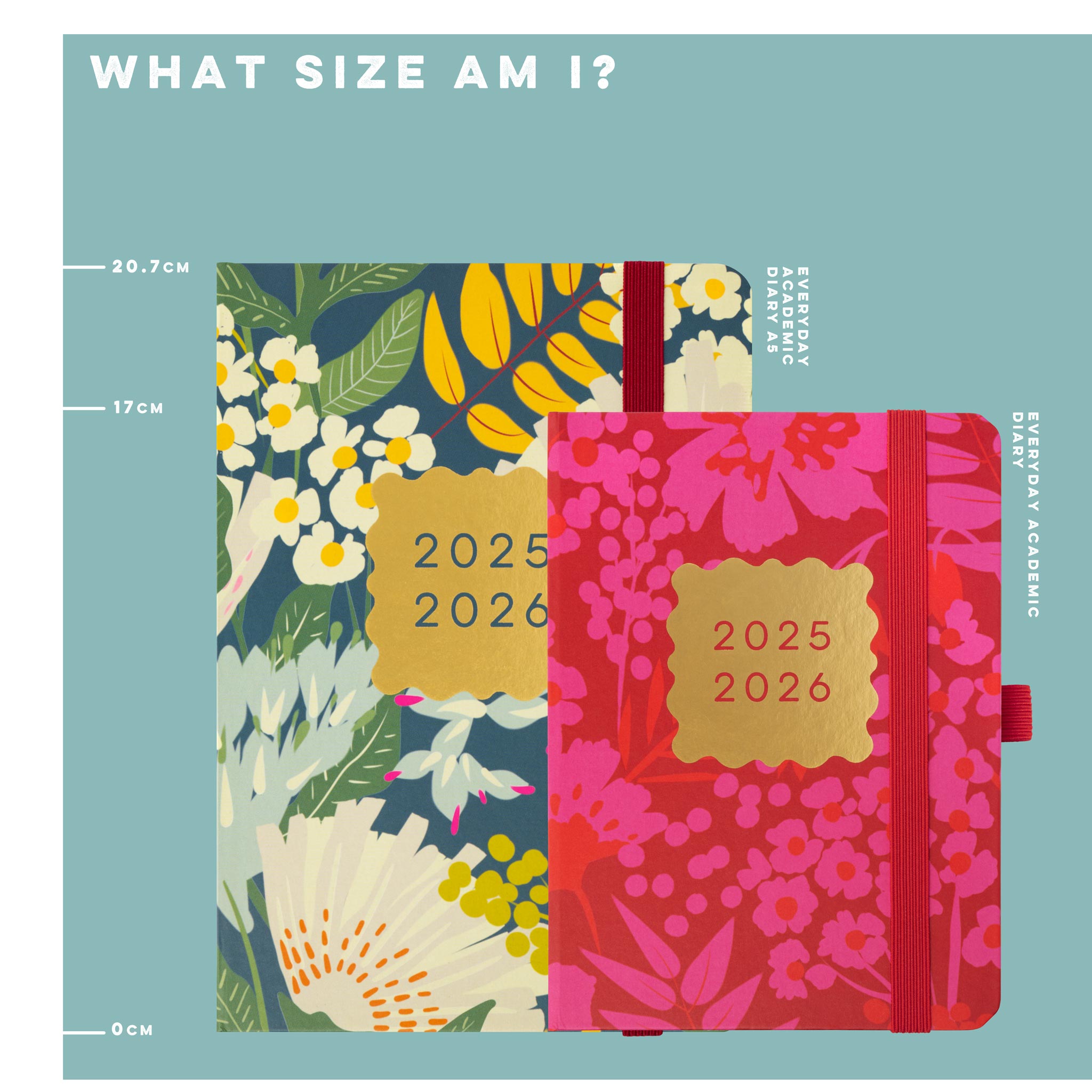 A size image showing an Everyday A5 Diary and an Everyday Diary.