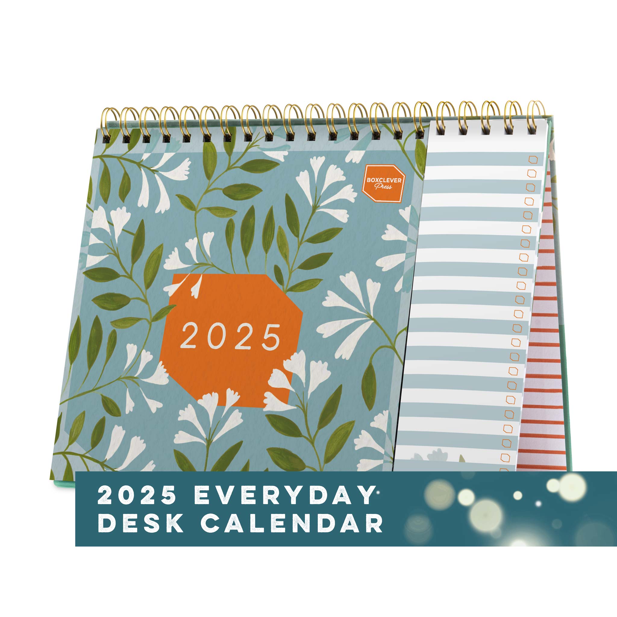 Boxclever Press Everyday Desk Calendar with Flip Pad 2025.