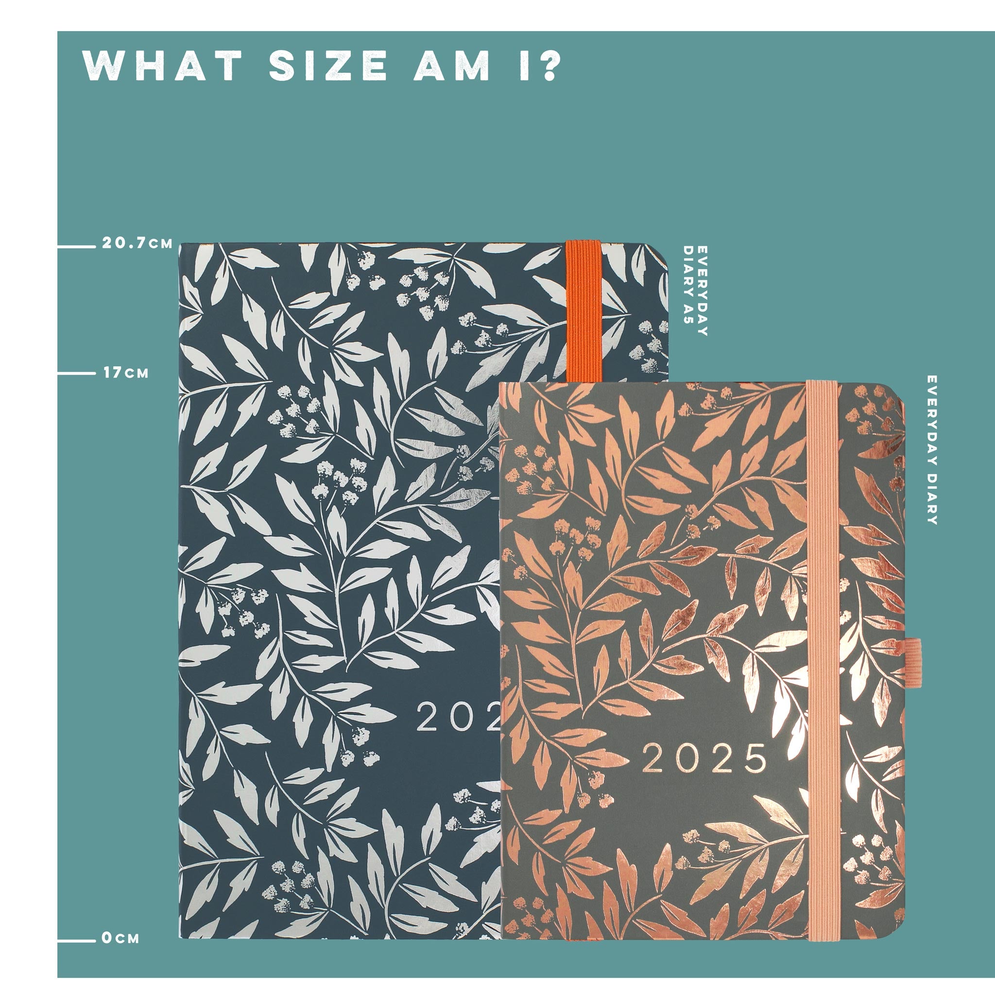 A size image showing an Everyday A5 Diary and an Everyday Diary.




