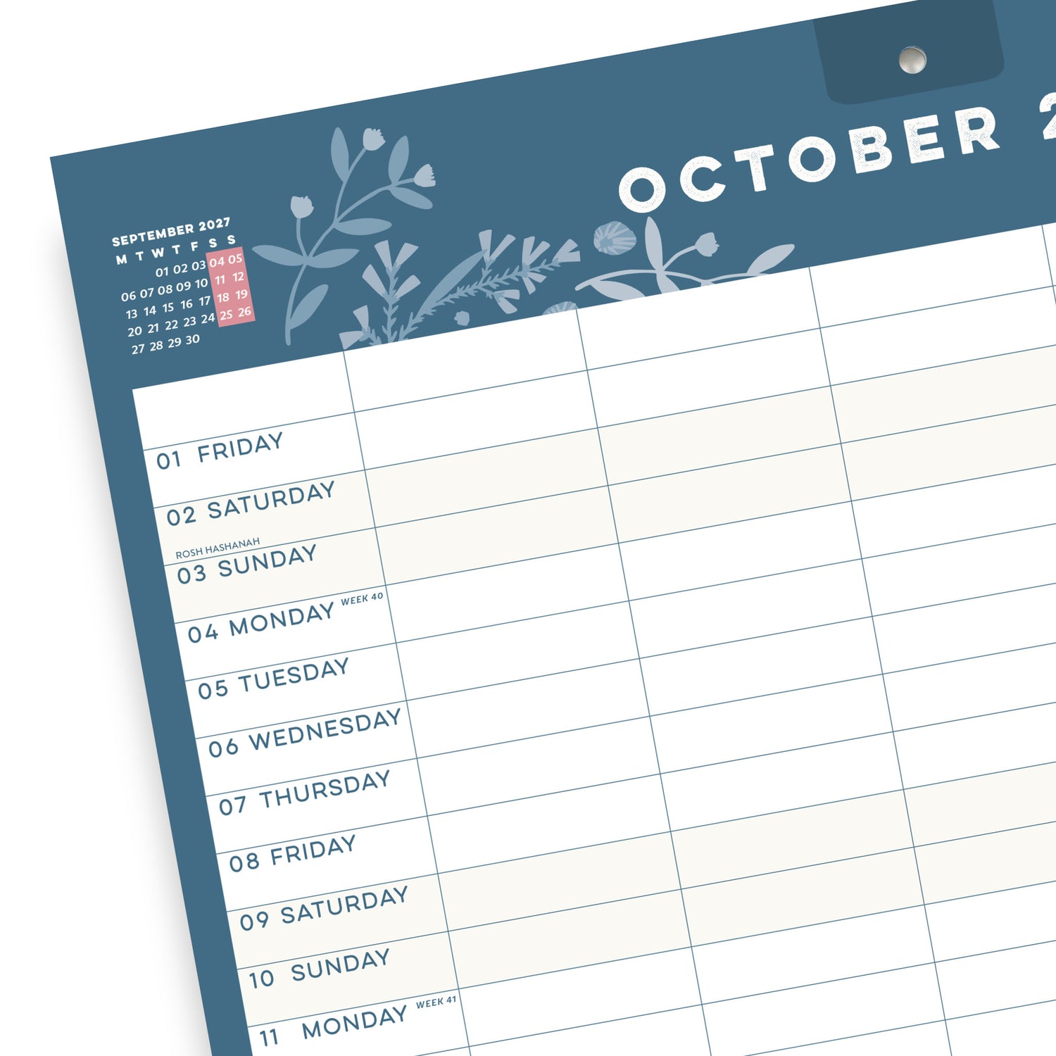 Family Home Planner Calendar 2027