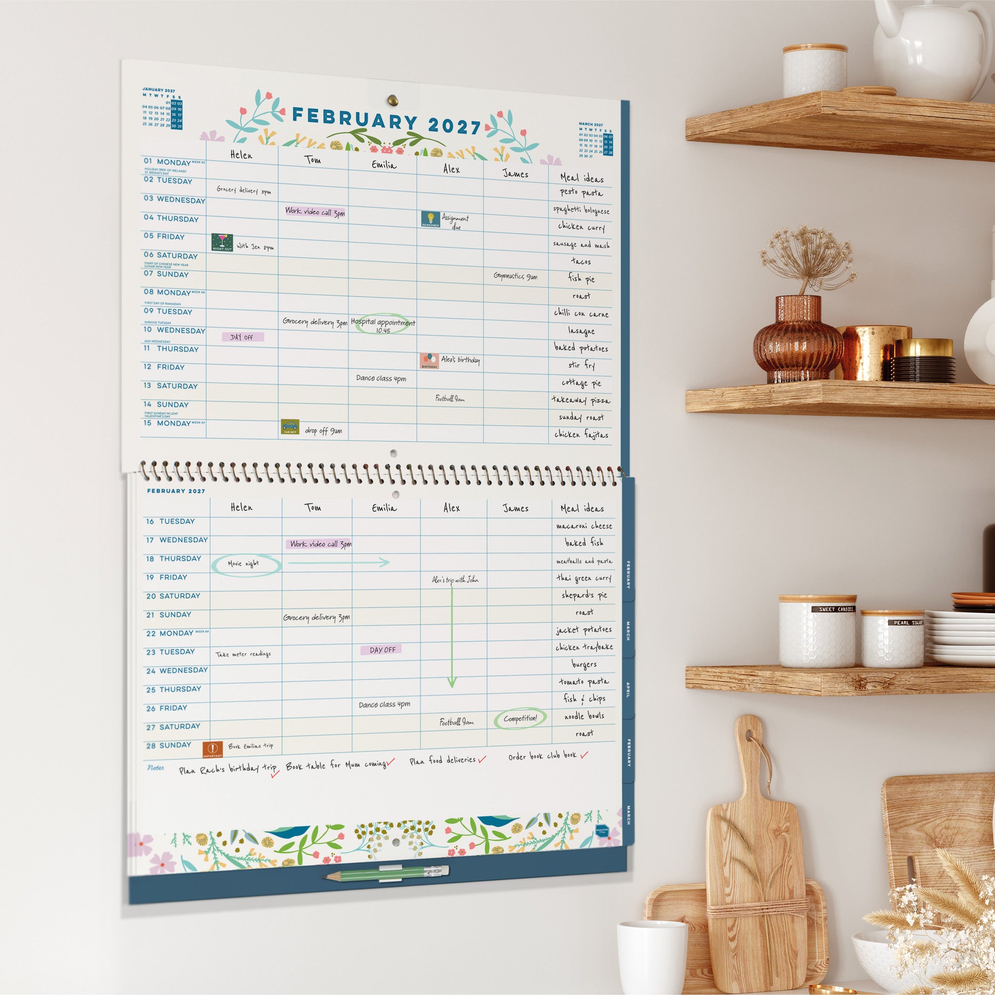Family Home Planner Calendar 2027