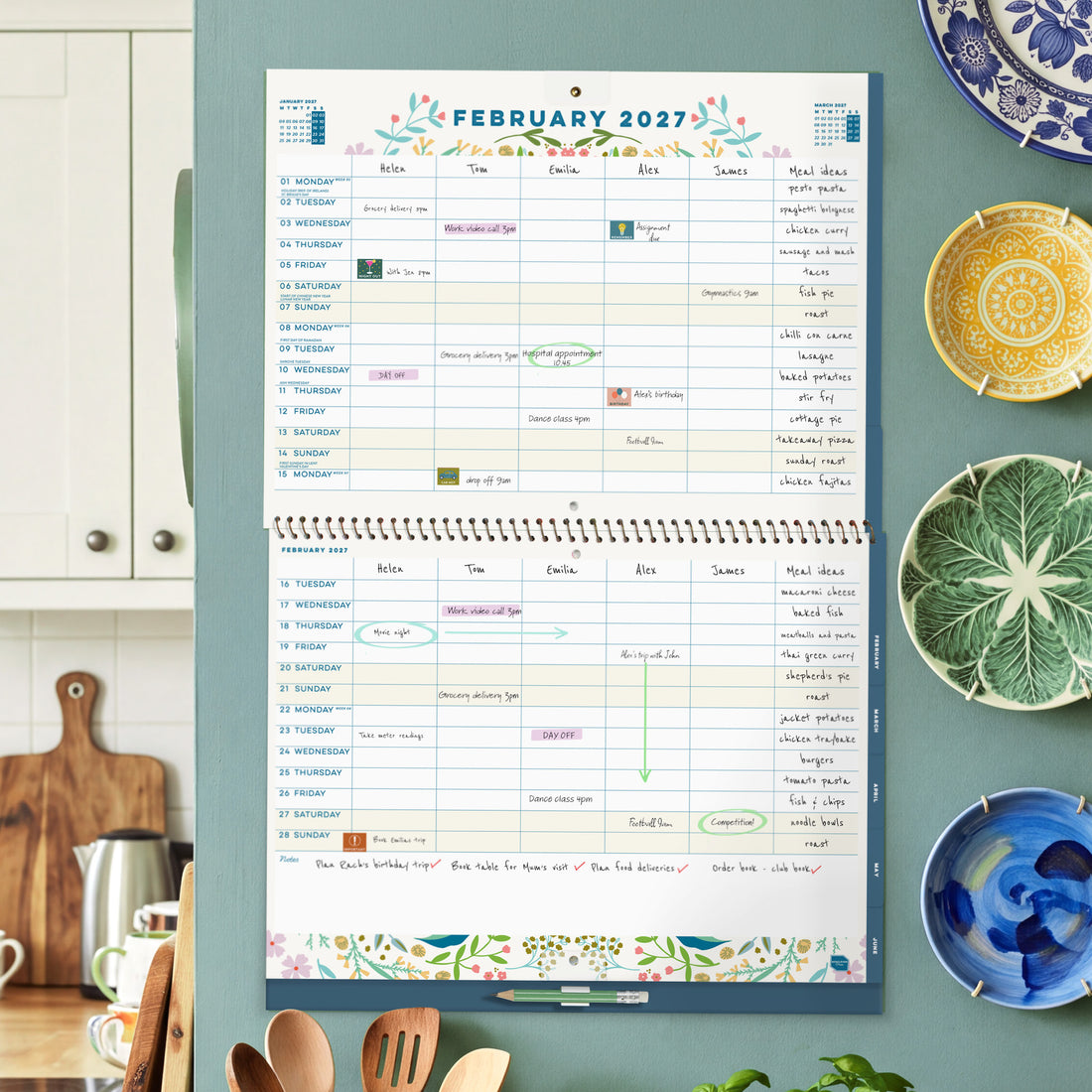 Family Home Planner Calendar 2027