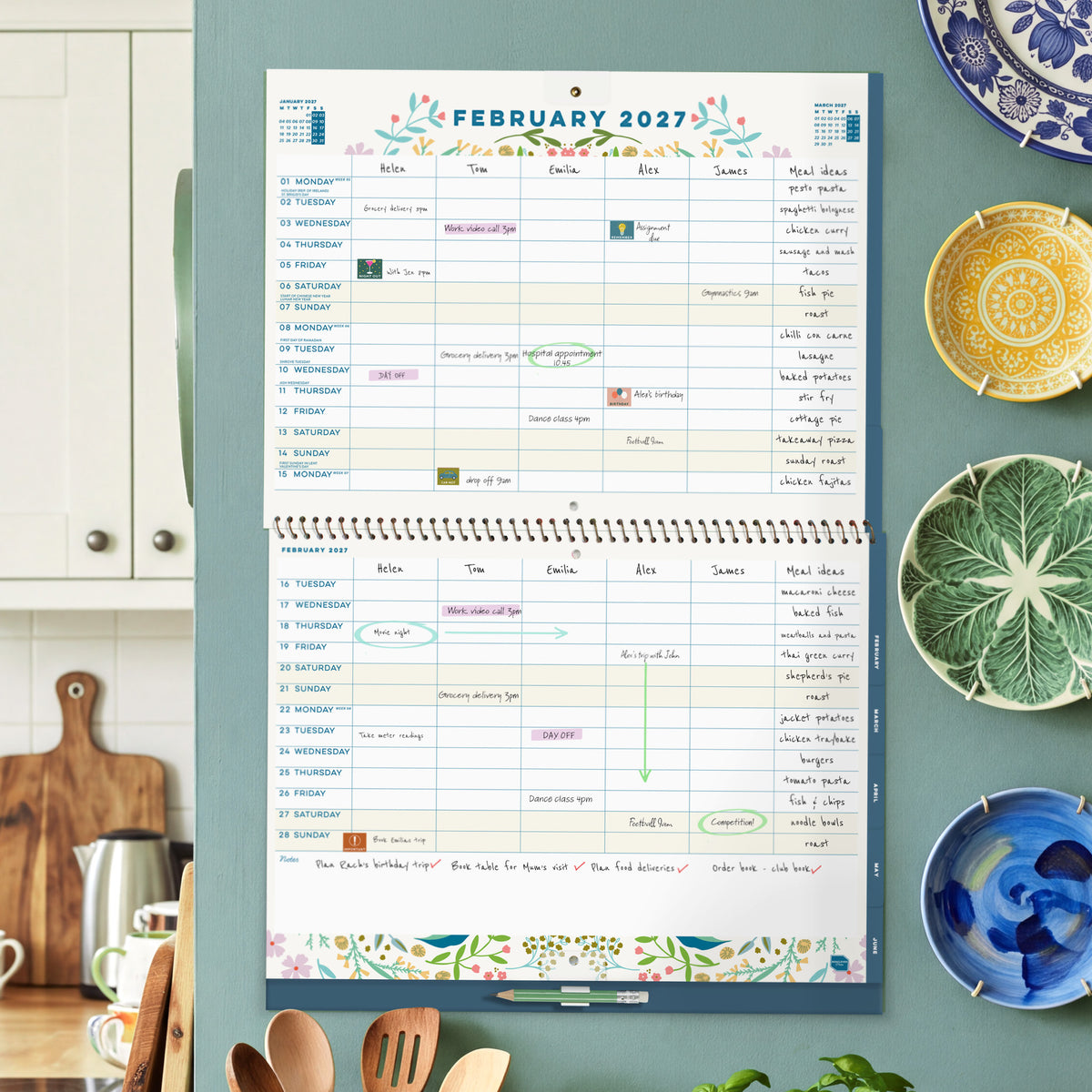 Family Home Planner Calendar 2027