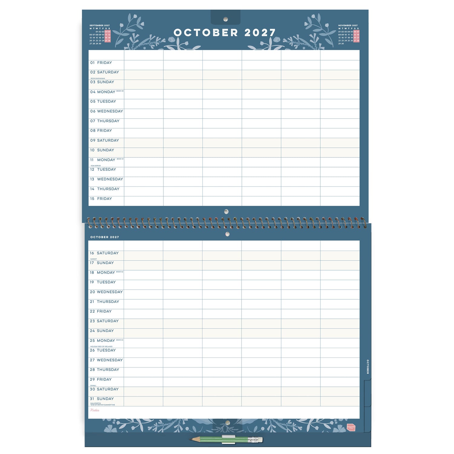 Family Home Planner Calendar 2027