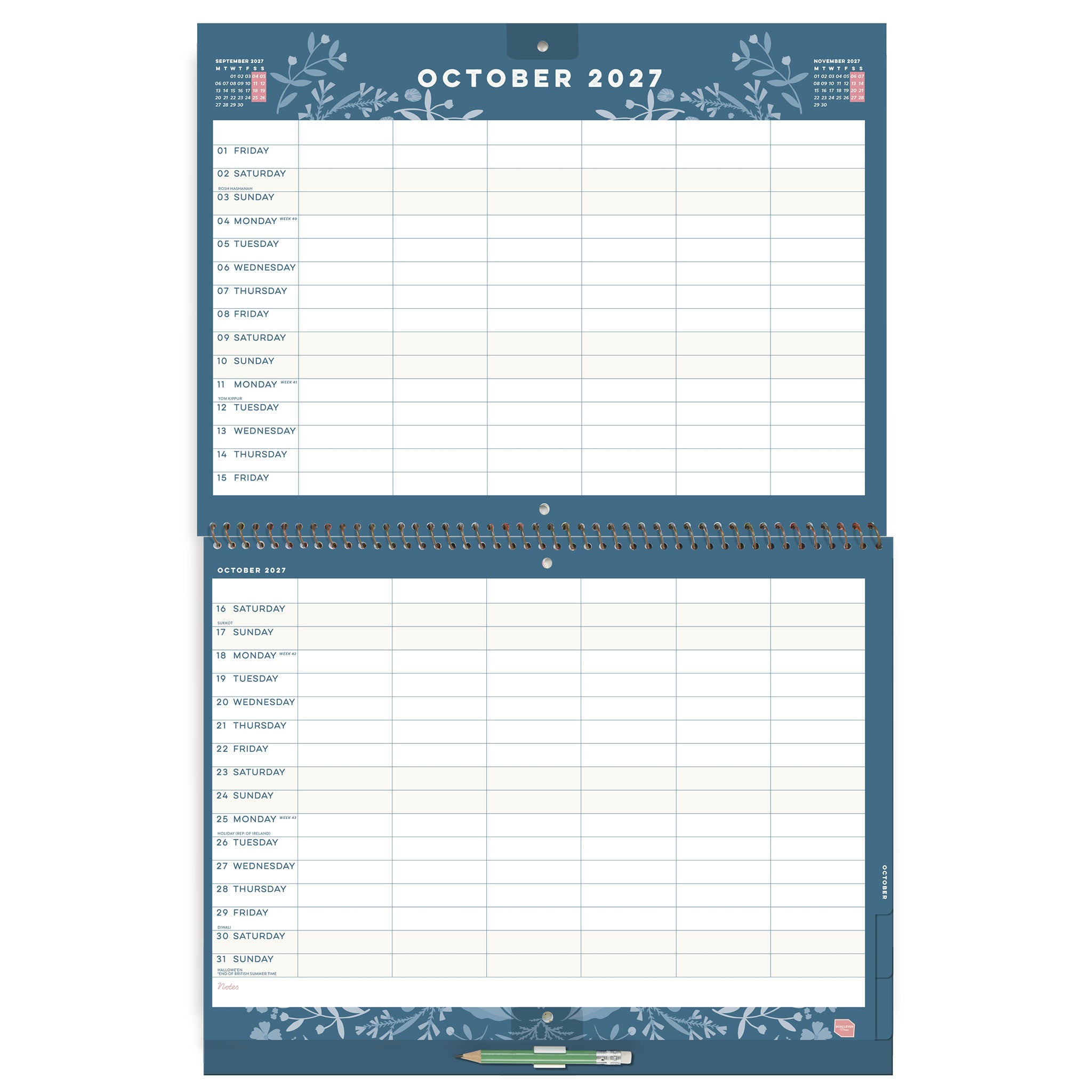 Family Home Planner Calendar 2027