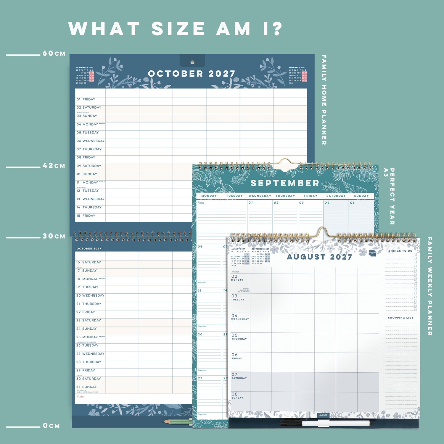 Family Weekly Planner Calendar 2027