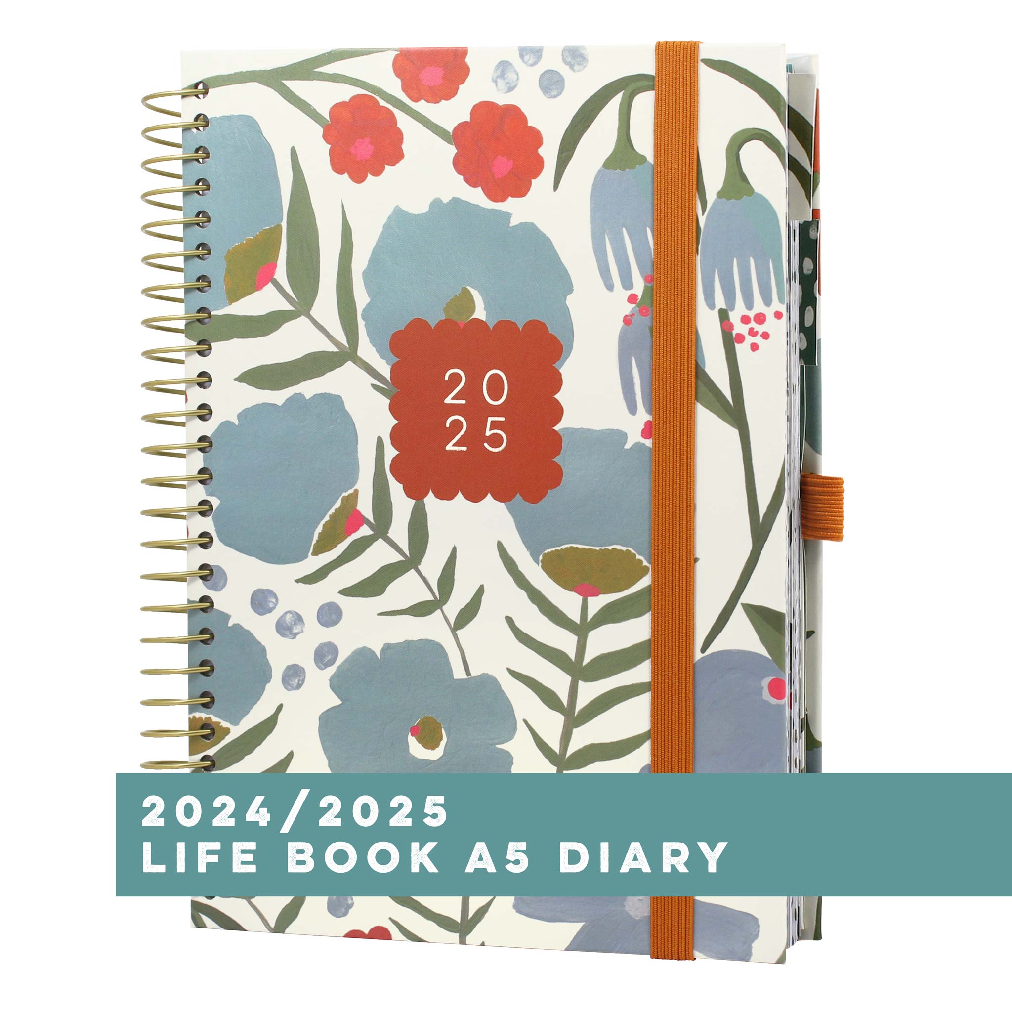 Boxclever Press Life Book Diary 2024/2025 with a floral design
