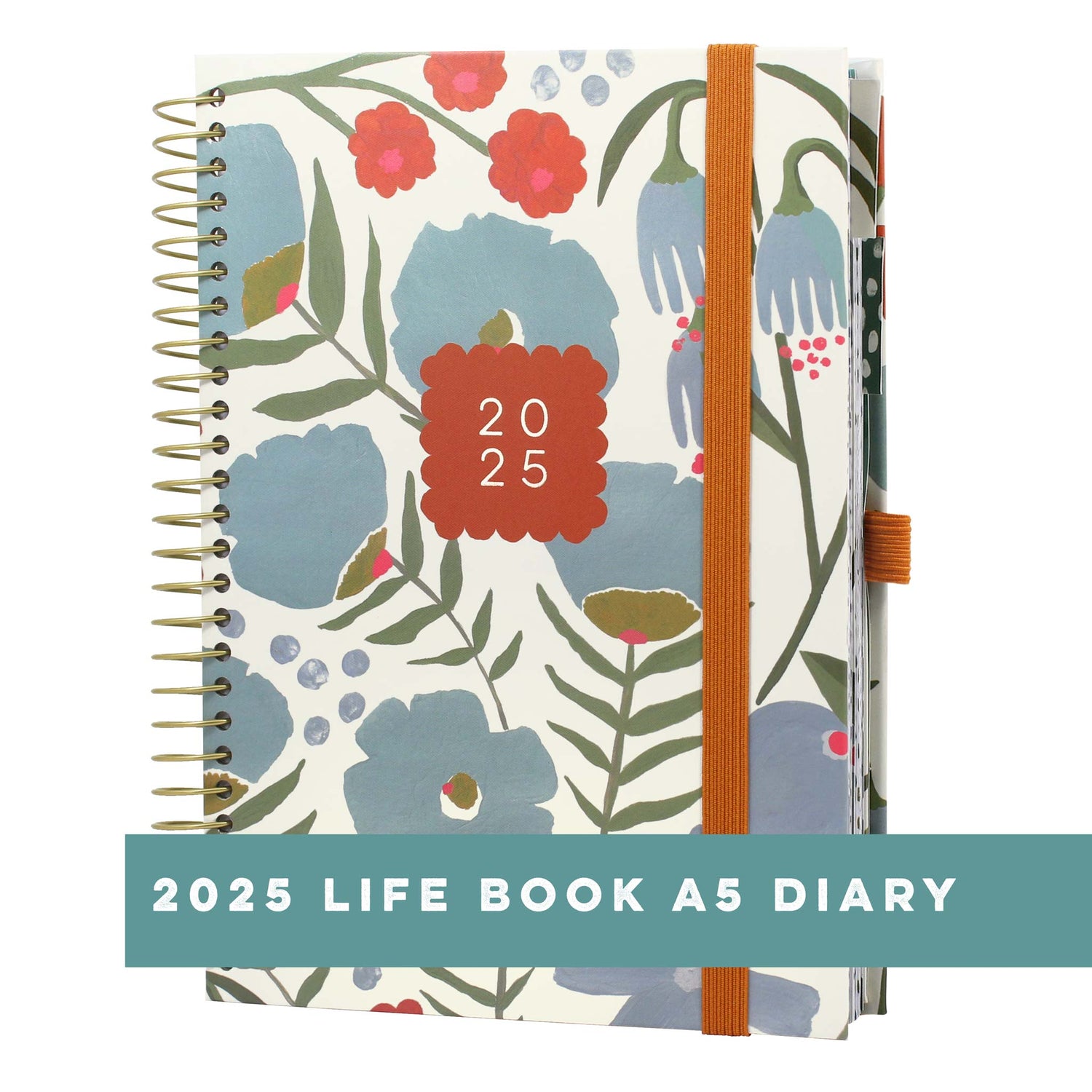 2025 Life Book A5 Diary in Floral Cover