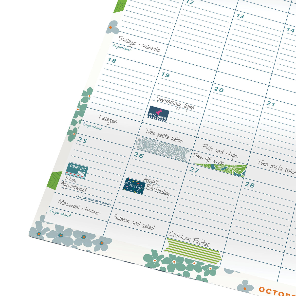 Perfect Year A3 Family Calendar 2027