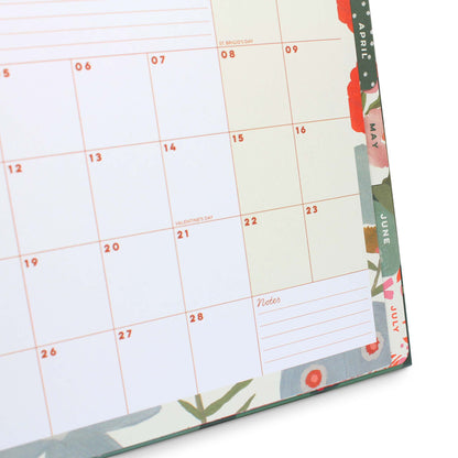 Flip desk calendar with monthly tabs