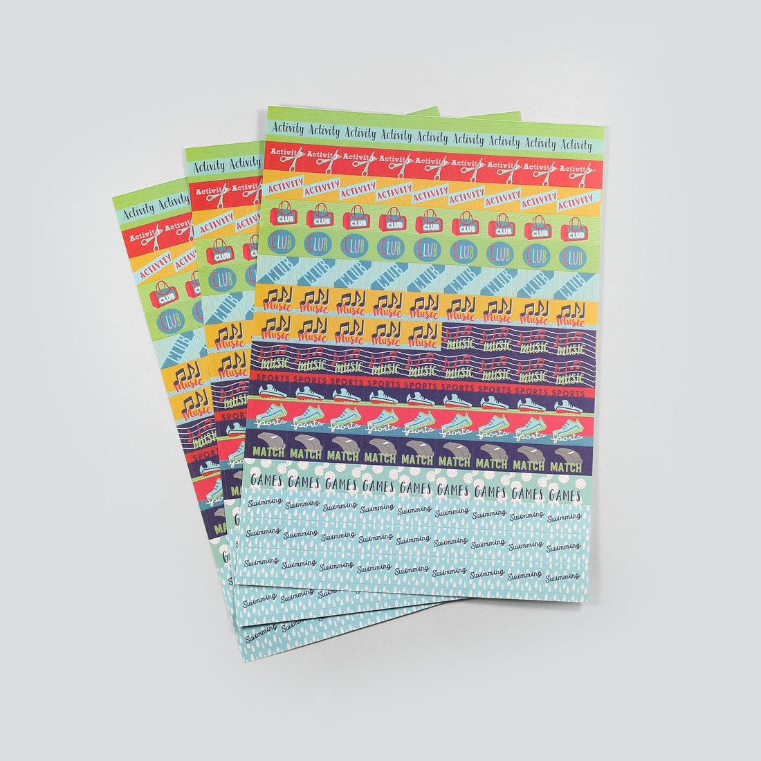 BCSTICK-1-ACT-Gallery_2 Three sheets of colourful reminder stickers &